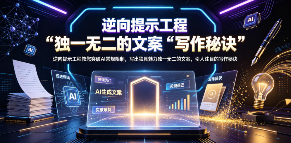 逆向提示工程教您突破AI常规限制，写出独具魅力独一无二的文案，引人注目的写作秘诀【原创双语字幕】-云启智联