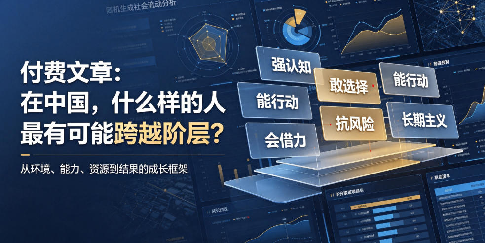 付费文章：在中国，什么样的人最有可能跨越阶层？-云启智联