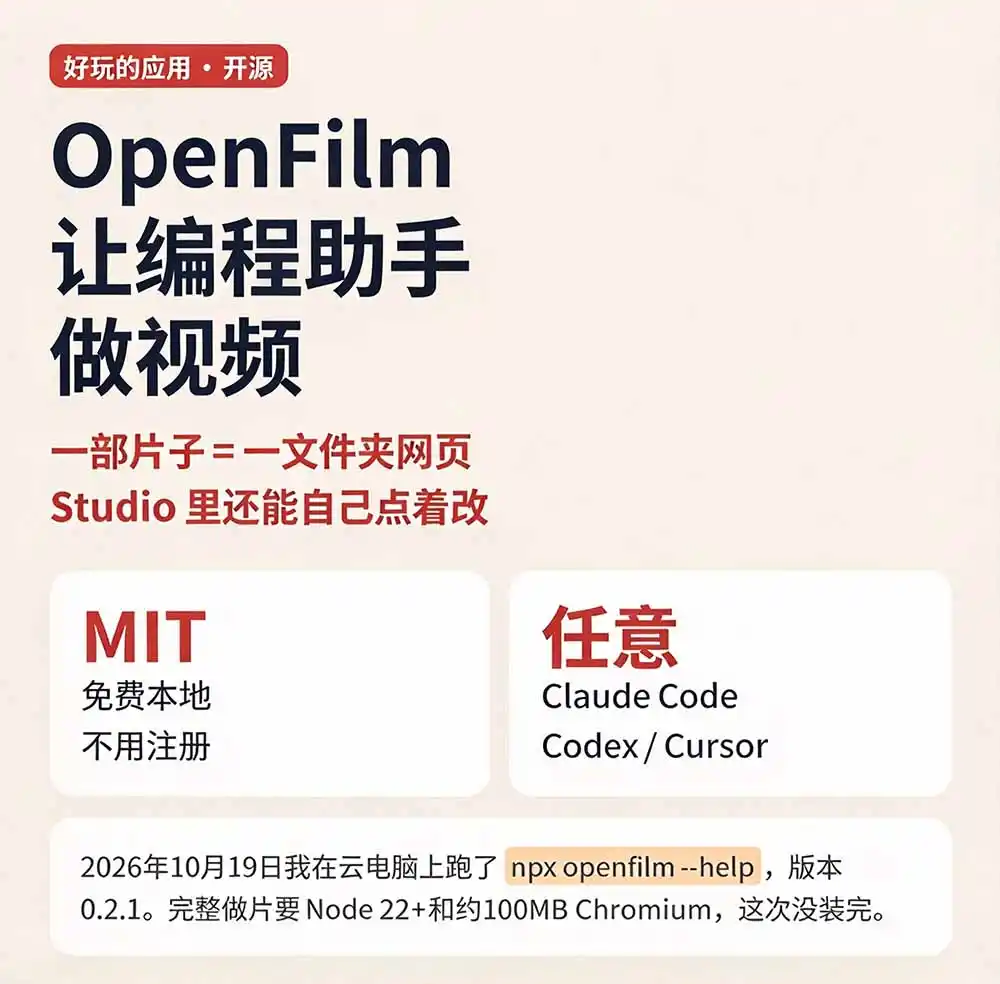 我跪下来了!不会剪辑也能做短视频宣传片? AI 一键把素材变成完整视频,真是神奇,OpenFilm 超省事 我跪下来了!不会剪辑也能做短视频宣传片? AI 一键把素材变成完整视频,真是神奇,OpenFilm 超省事