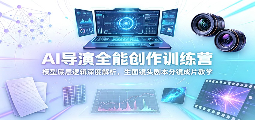 AI导演全能创作训练营：模型底层逻辑深度解析，生图镜头剧本分镜成片教学-云启智联