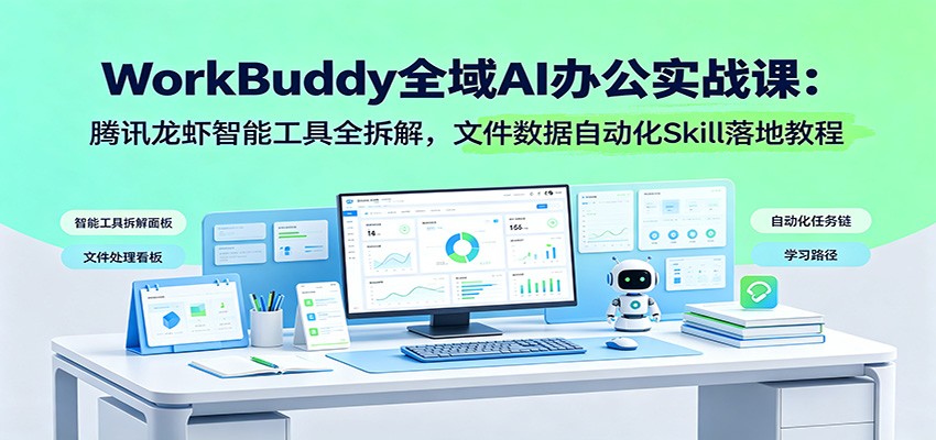 WorkBuddy全域AI办公实战课：腾讯龙虾智能工具全拆解，文件数据自动化Skill落地教程-云启智联
