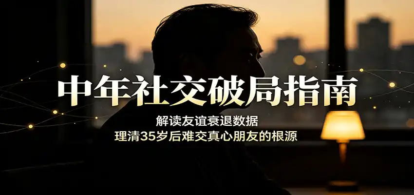 中年社交破局指南：解读友谊衰退数据，理清35岁后难交真心朋友的根源-云启智联