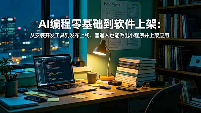 AI编程零基础到软件上架：从安装开发工具到发布上线，普通人也能做出小程序并上架应用商店-云启智联