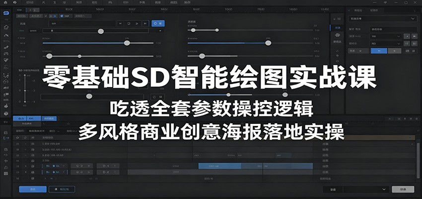 零基础SD智能绘图实战课：吃透全套参数操控逻辑，多风格商业创意海报落地实操-云启智联