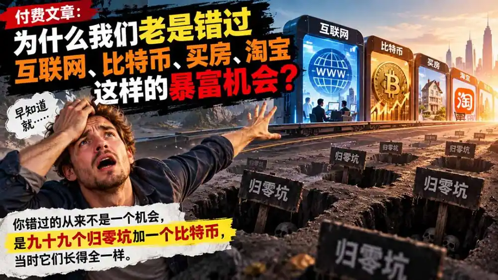 付费文章:为什么我们老是错过互联网、比特币、买 房、淘宝这样的暴富机会?-云启智联