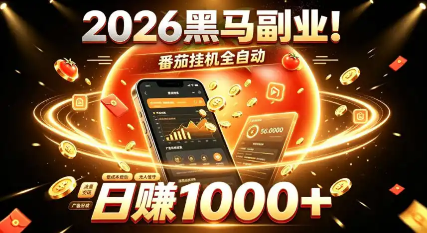 2026黑马副业!番茄挂G全自动日入1000+,操作最简单、门槛最低的线上轻资产项目【揭秘】-云启智联