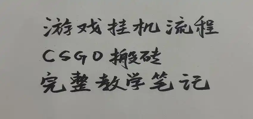 游戏挂机全流程笔记分享，CSGO游戏搬砖，小白看了当天学会见收益-云启智联
