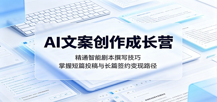 AI文案创作成长营：精通智能剧本撰写技巧，掌握短篇投稿与长篇签约变现路径-云启智联