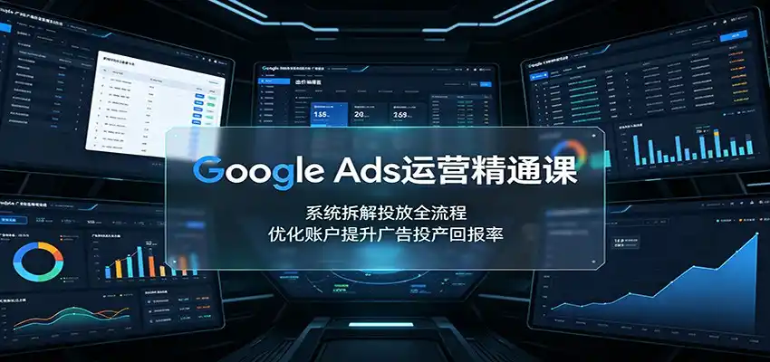 Google Ads运营精通课：系统拆解投放全流程，优化账户提升广告投产回报率-云启智联