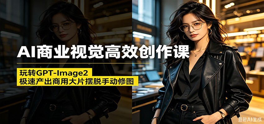 AI商业视觉高效创作课：玩转GPT-Image2，极速产出商用大片摆脱手动修图(更新)-云启智联