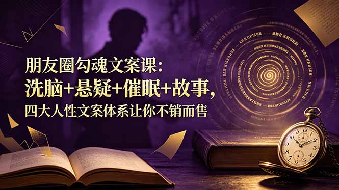 朋友圈勾魂文案课：洗脑+悬疑+催眠+故事，四大人性文案体系让你不销而售-云启智联