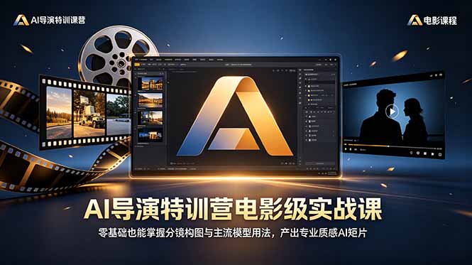 AI导演特训营电影级实战课，零基础也能掌握分镜构图与主流模型用法，产出专业质感AI短片-云启智联