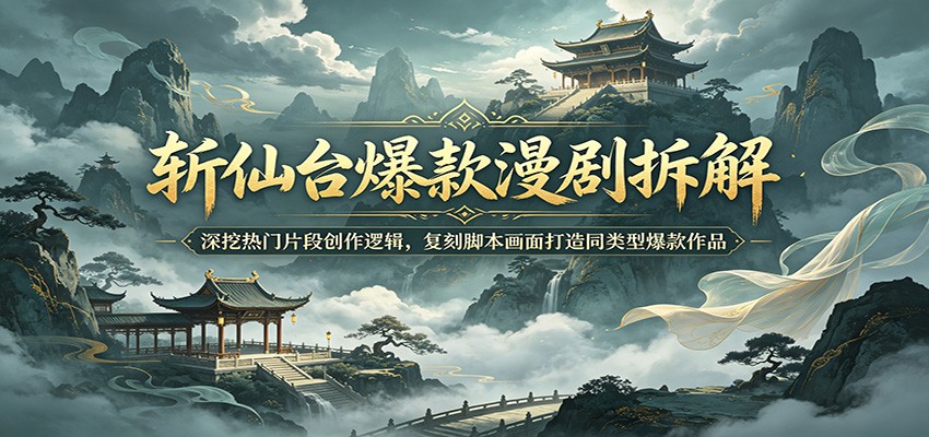 斩仙台爆款漫剧拆解：深挖热门片段创作逻辑，复刻脚本画面打造同类型爆款作品-云启智联