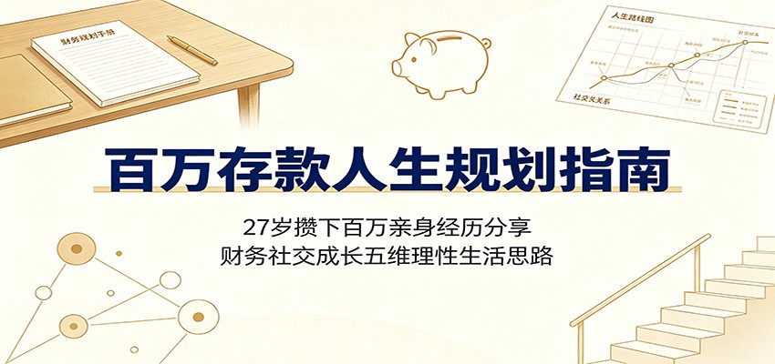 百万存款人生规划指南：27岁攒下百万亲身经历分享，财务社交成长五维理性生活思路-云启智联