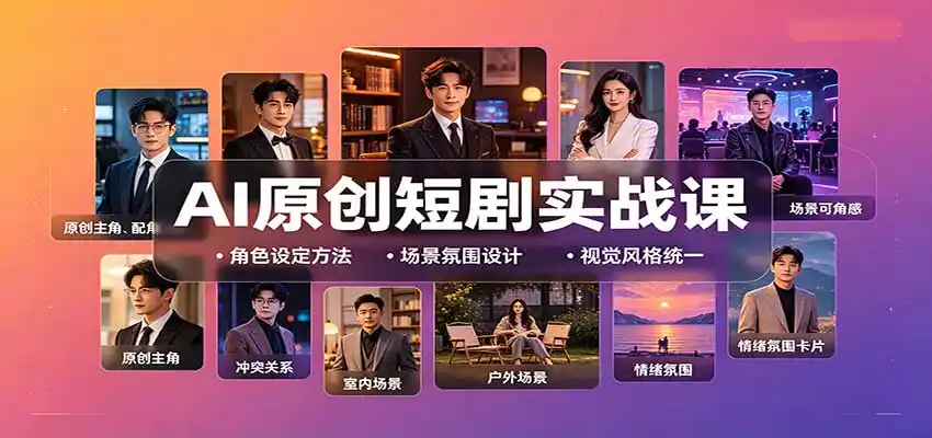 AI原创短剧实战课：从零搭建短剧创作全流程，批量产出可上线剧本-云启智联