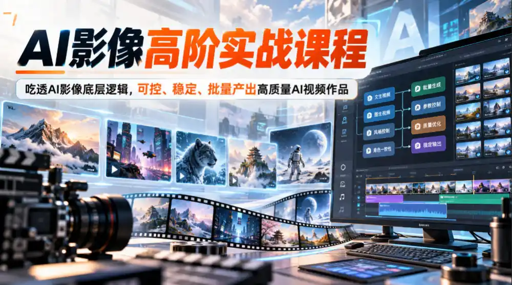 AI影像高阶实战课程，吃透AI影像底层逻辑，可控、稳定、批量产出高质量AI视频作品-云启智联