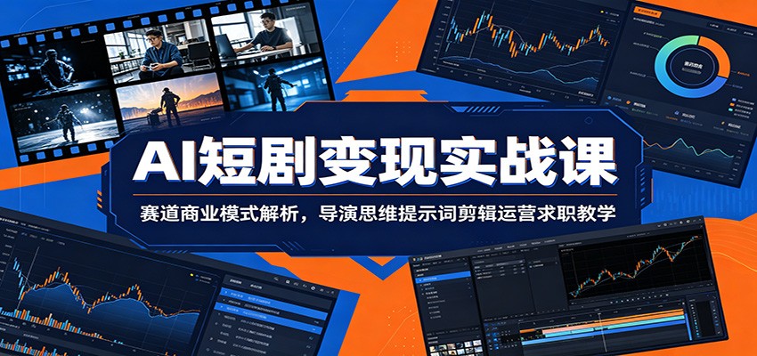 AI短剧变现实战课：赛道商业模式解析，导演思维提示词剪辑运营求职教学-云启智联