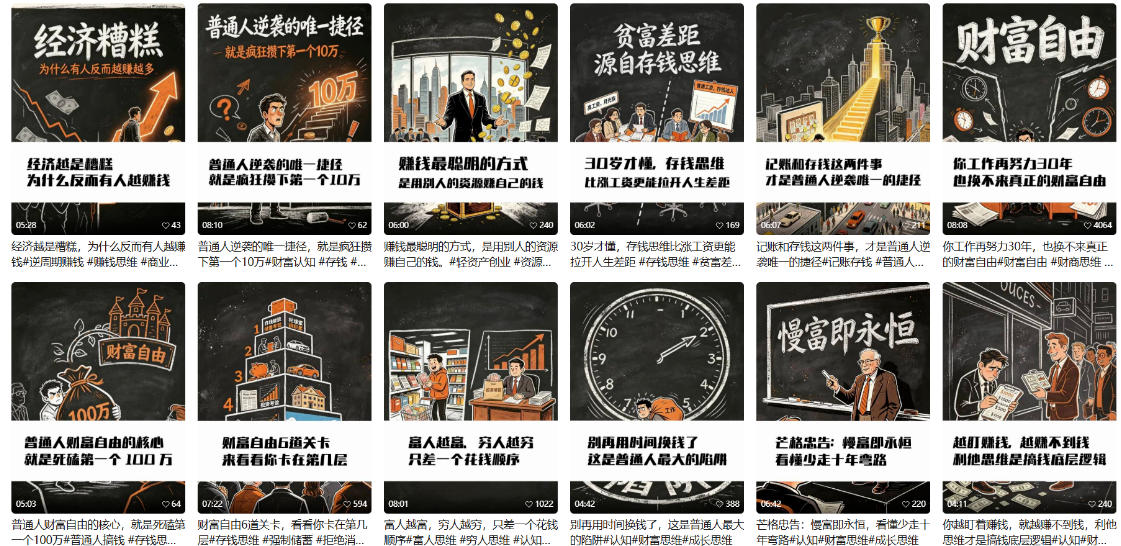 【AI书单】财富书籍图文解读玩法，一键直出，几十条视频，跑出1000单，全流程拆解，新手也可以上手-云启智联