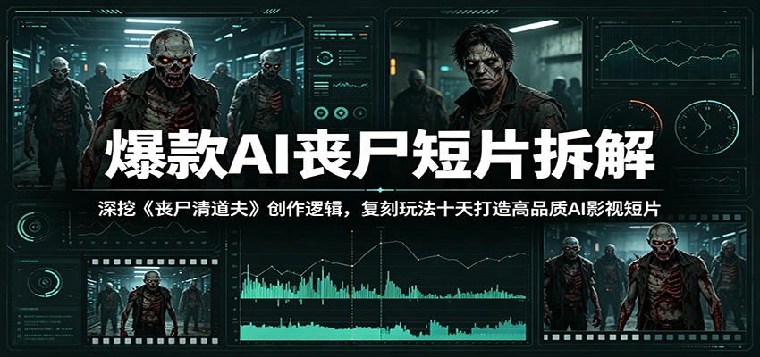 爆款AI丧尸短片拆解:深挖《丧尸清道夫》创作逻辑,复刻玩法快速打造高品质AI影视短片-云启智联