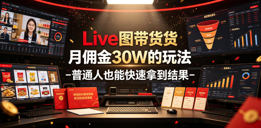 Live图带货月佣金30W的玩法-普通人也能快速拿到结果-云启智联