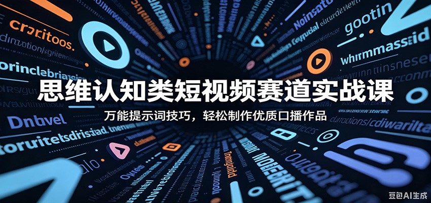 思维认知类短视频赛道实战课：万能提示词技巧，轻松制作优质口播作品-云启智联