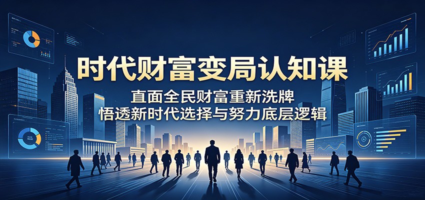 时代财富变局认知课：直面全民财富重新洗牌，悟透新时代选择与努力底层逻辑-云启智联