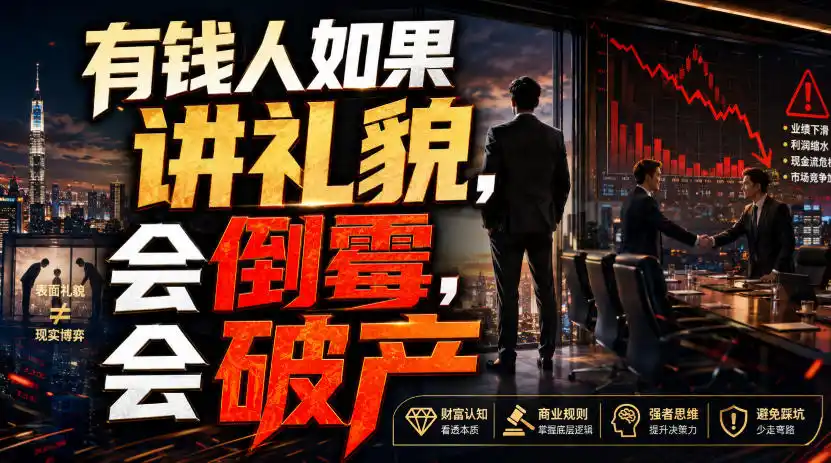 付费文章：有钱人如果讲礼貌，会倒霉，会破产-云启智联