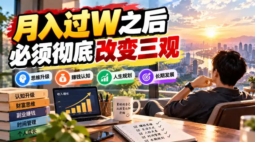 某公众号付费文章：月入过W之后，必须彻底改变三观-云启智联