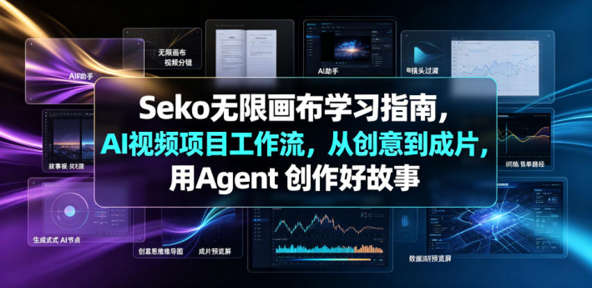 Seko无限画布学习指南，AI视频项目工作流，从创意到成片，用Agent 创作好故事-云启智联