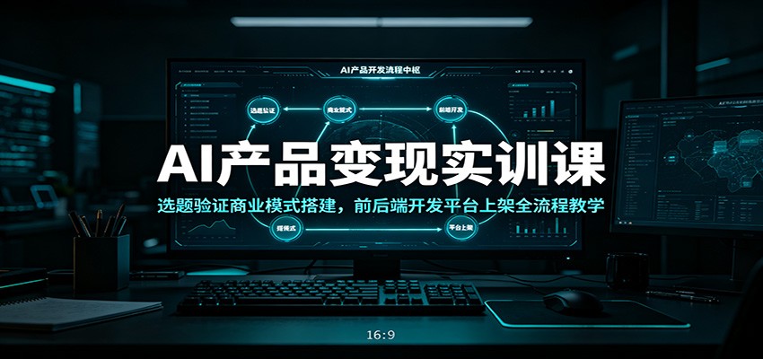 AI产品变现实训课：选题验证商业模式搭建，前后端开发平台上架全流程教学-云启智联