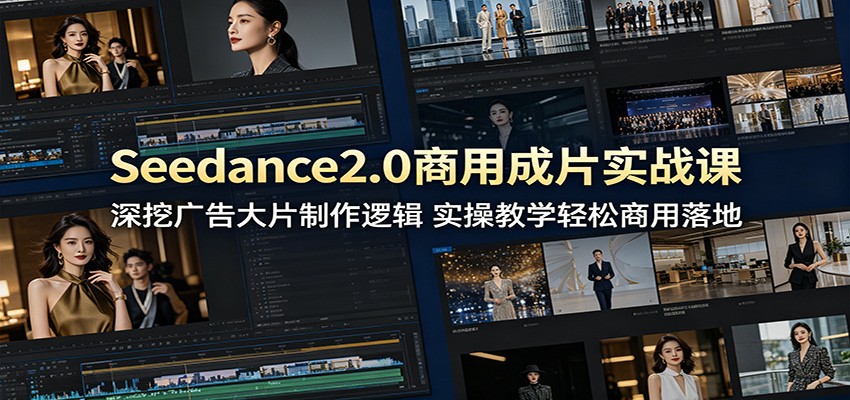 Seedance2.0商用成片实战课：深挖广告大片制作逻辑，实操教学轻松商用落地-云启智联