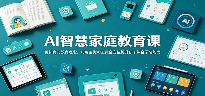AI智慧家庭教育课：更新育儿教育理念，巧用各类AI工具全方位提升孩子综合学习能力-云启智联