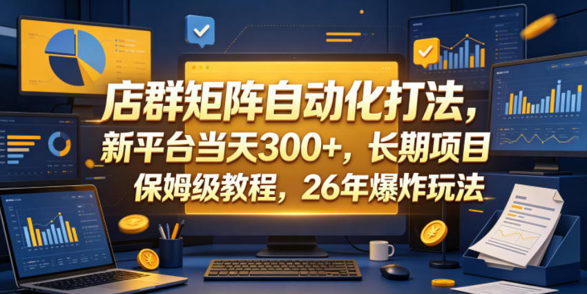 店群矩阵自动化打法,新平台当天300+,长期项目,保姆级教程,26年爆炸玩法【揭秘】-云启智联