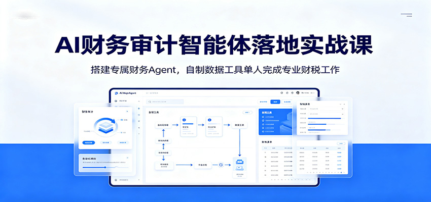 AI财务审计智能体落地实战课：搭建专属财务Agent，自制数据工具单人完成专业财税工作-云启智联