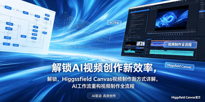 解锁AI视频创作新效率，Higgsfield Canvas视频制作新方式详解，AI工作流重构视频制作全流程-云启智联