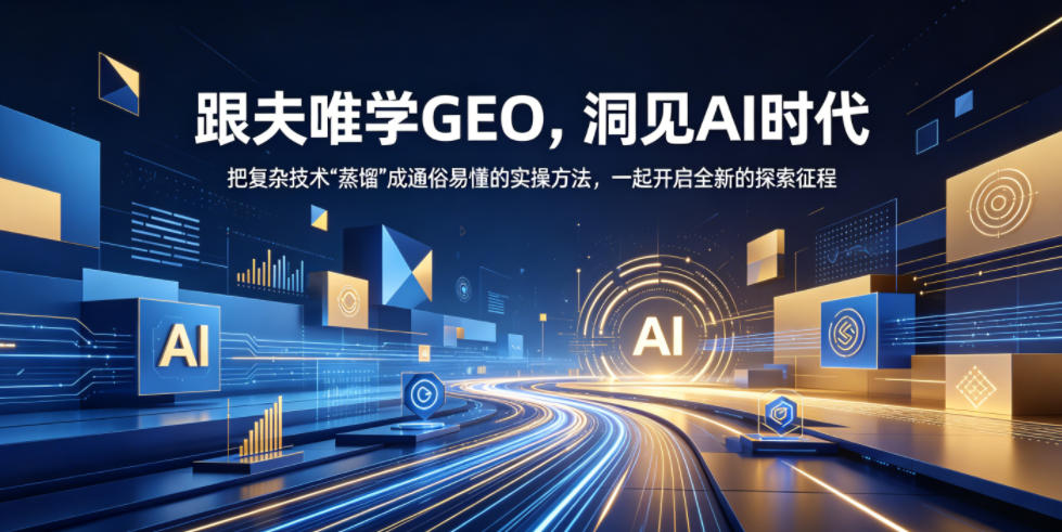 跟夫唯学GEO，洞见AI时代，把复杂技术“蒸馏”成通俗易懂的实操方法，一起开启全新的探索征程-云启智联