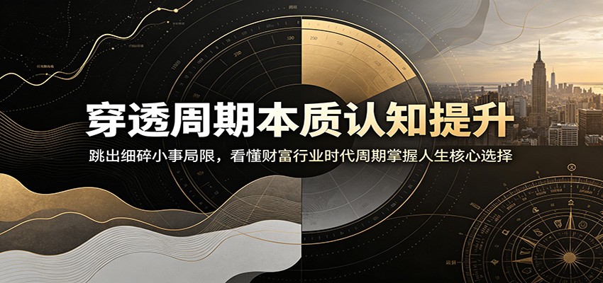 穿透周期本质认知提升：跳出细碎小事局限，看懂财富行业时代周期掌握人生核心选择-云启智联