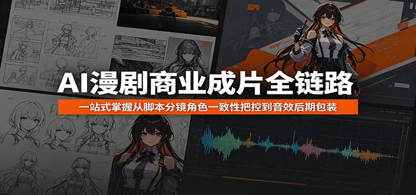 AI漫剧商业成片全链路：一站式掌握从脚本分镜角色一致性把控到音效后期包装-云启智联