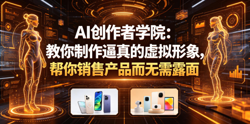 AI创作者学院：教你制作逼真的虚拟形象，帮你销售产品而无需露面【原创双语字幕】-云启智联