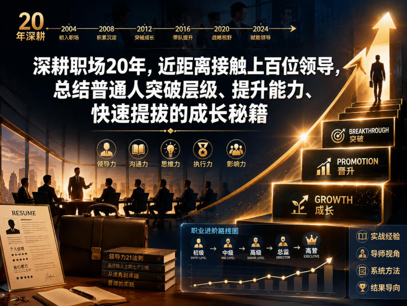 付费文章：深耕职场20年，近距离接触上百位领导，总结普通人突破层级、提升能力、快速提拔的成长秘籍(全网独家干货)-云启智联