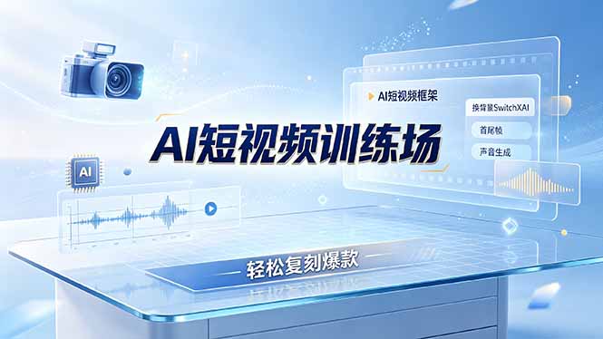 老陈AI短视频训练场：AI短视频框架+换背景SwitchXAI+首尾帧+声音生成，轻松复刻爆款-云启智联