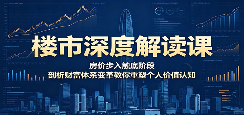 楼市深度解读课：房价步入触底阶段，剖析财富体系变革教你重塑个人价值认知-云启智联