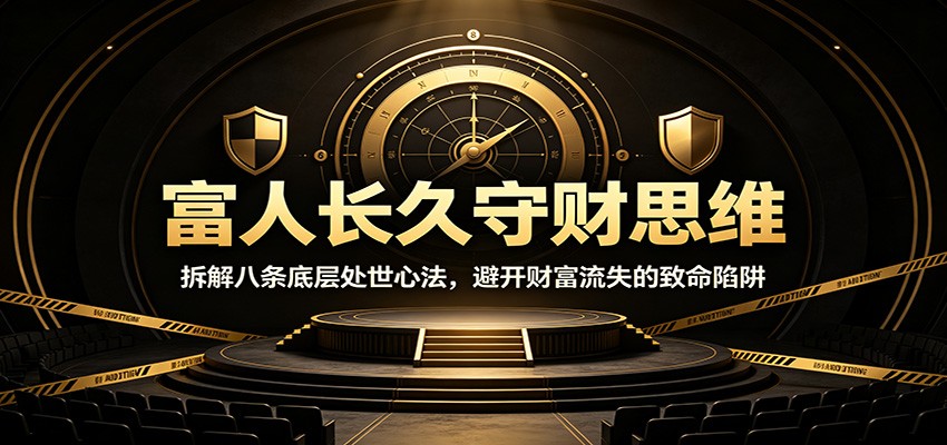 富人长久守财思维：拆解八条底层处世心法，避开财富流失的致命陷阱-云启智联