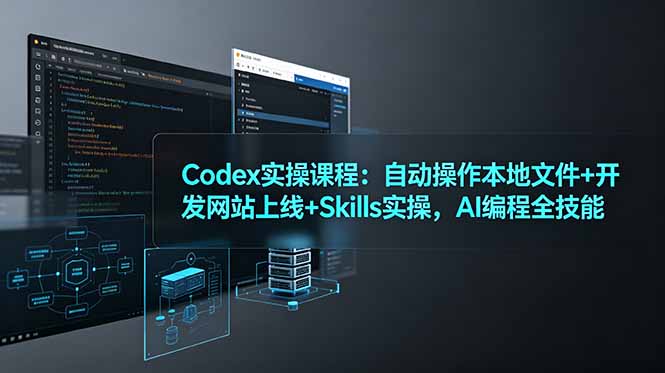Codex实操课程：自动操作本地文件+开发网站上线+Skills实操，AI编程全技能-云启智联