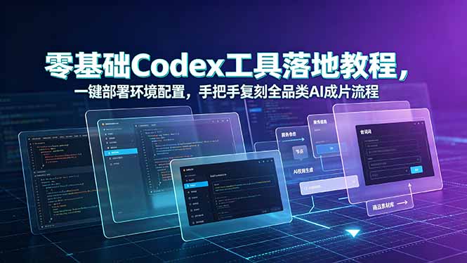 零基础Codex工具落地教程，一键部署环境配置，手把手复刻全品类AI成片流程-云启智联