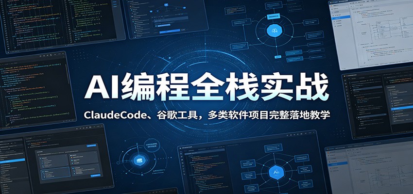 AI编程全栈实战：ClaudeCode、谷歌工具，多类软件项目完整落地教学-云启智联