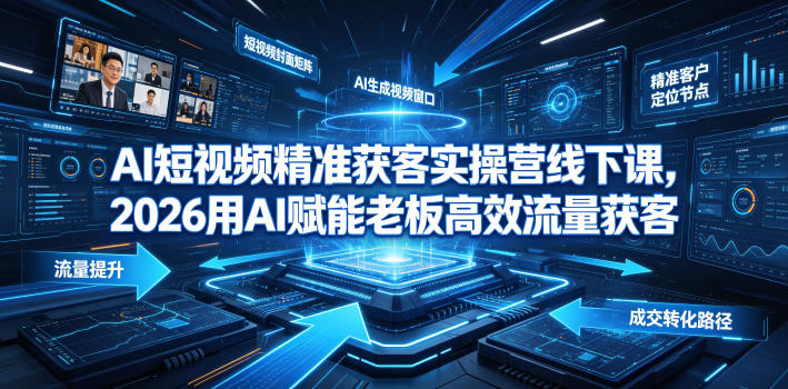 AI短视频精准获客实操营6月10-14号线下课，2026用AI赋能老板高效流量获客-云启智联