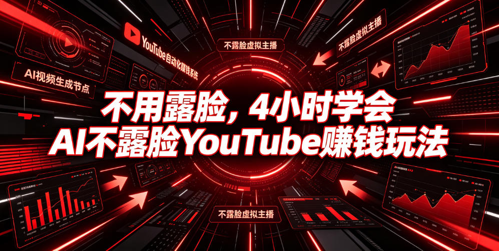 不用露脸，4小时学会AI不露脸YouTube賺钱玩法【原创双语字幕】-云启智联