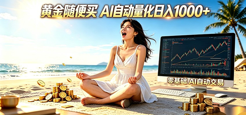 黄金随便买？AI自动外汇量化交易 在家当皇帝 日入1000+-云启智联