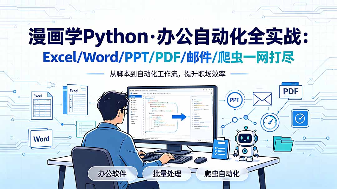 漫画学Python·办公自动化全实战：Excel/Word/PPT/PDF/邮件/爬虫一网打尽-云启智联